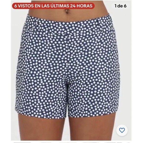 SPANX Pants - SPANX Sunshine Shorts 6" Navy Painted Dot Women's Size XL